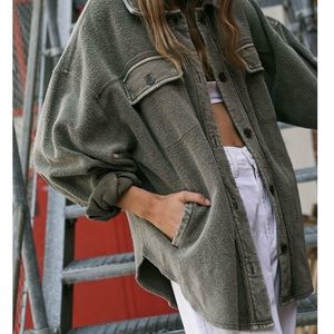 Free People - Ruby Jacket XL - Dirty Olive